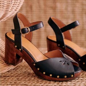 Sezane Sienna clogs navy